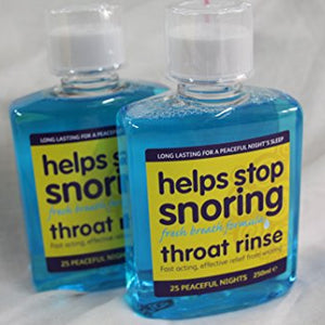 Helps Stop Snoring Throat Rinse 2 x 250mls, 50 Peaceful Nights