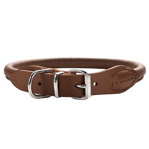 Collar Round & Soft 45/8,Nickel-Plated Nappa Brown, 38-42 Cm | Hunter