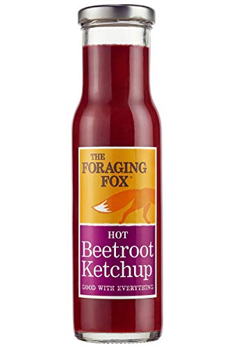 Foraging Fox Beetroot Ketchup - 255g - 100% Natural, No Artificial Flavours, Made with Quality Beetroot (Hot x 1)