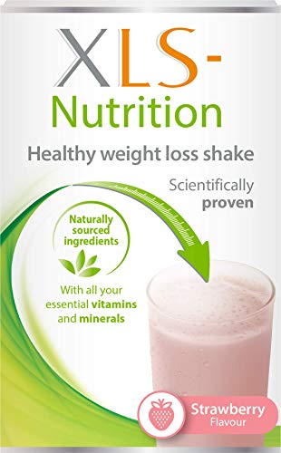 XLS-Nutrition Weight Loss Meal Replacement Shake - Weight Control Diet Supplement - 400 g, Strawberry Flavour, 10 Servings