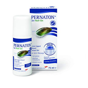 Pernaton Green Lipped Mussel Gel Roll-On for Joint Massage, 75ml
