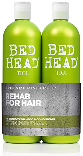 Bed Head by Tigi Urban Antidotes Re-Energise Daily Shampoo and Conditioner, 750 ml, Pack of 2