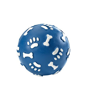 Solid Rubber Ball With Paw, 7 Cm Blue  Pack Of 3 | Hunter