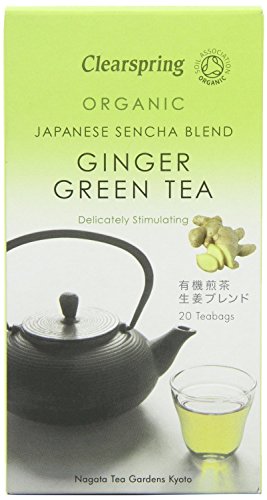 Clearspring Ginger Green Tea 40g x 6 (Pack of 6)