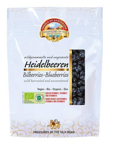 Organic unsweetened Bilberries raw Blueberries 100 Grams