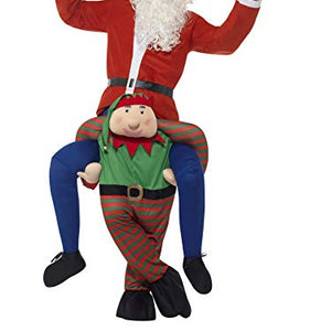 Smiffys 48817 Piggyback Elf Costume, Green, One Size