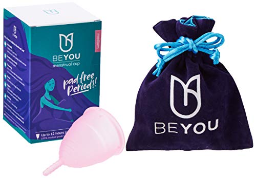 BeYou Menstrual Cup | Women’s Health Top 10 | Period Cup | Eco-Friendly Tampon Alternative | Comfortable Period Cup | Menstrual | Organic Menstrual Cup | 100% Hygienic | (Medium)