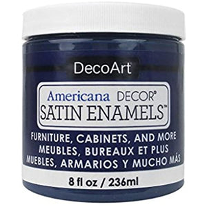 Americana Décor Satin Enamels Bottle Paint, Acrylic, Dark Denim, 7 x 7 x 8 cm