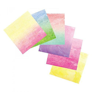 Sizzix Watercolor Wash Adhesive Sheets - 663040 Assorted (12 Sheets) 6" x 6"