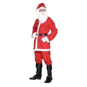 Charles Bentley Men's / Women's Adult Father Christmas Santa Suit - Fancy Dress Fun Run Xmas Outfit - Lightweight