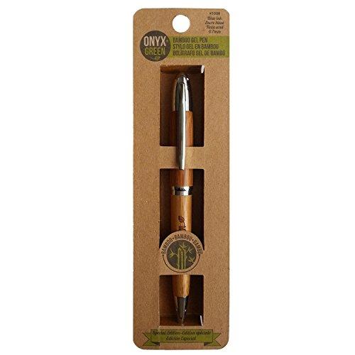 Onyx and Green Bamboo Gel Pen, 0.7 mm, Blue Ink (1008)