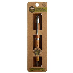Onyx and Green Bamboo Gel Pen, 0.7 mm, Blue Ink (1008)