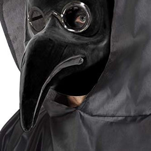 Smiffys 48317 Authentic Plague Doctor Mask, Black, One Size