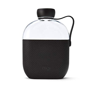 Hip Water Bottle I Leak Proof, Reusable and Durable Travel Flask, 22oz/650ml, Midnight Black