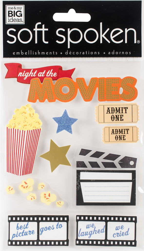 Soft Spoken Themed Embellishments, Night At The Movies