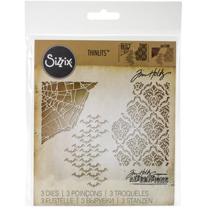 Sizzix 661588 Thinlits Die Set, Mixed Media Halloween by Tim Holtz (3/Pack)
