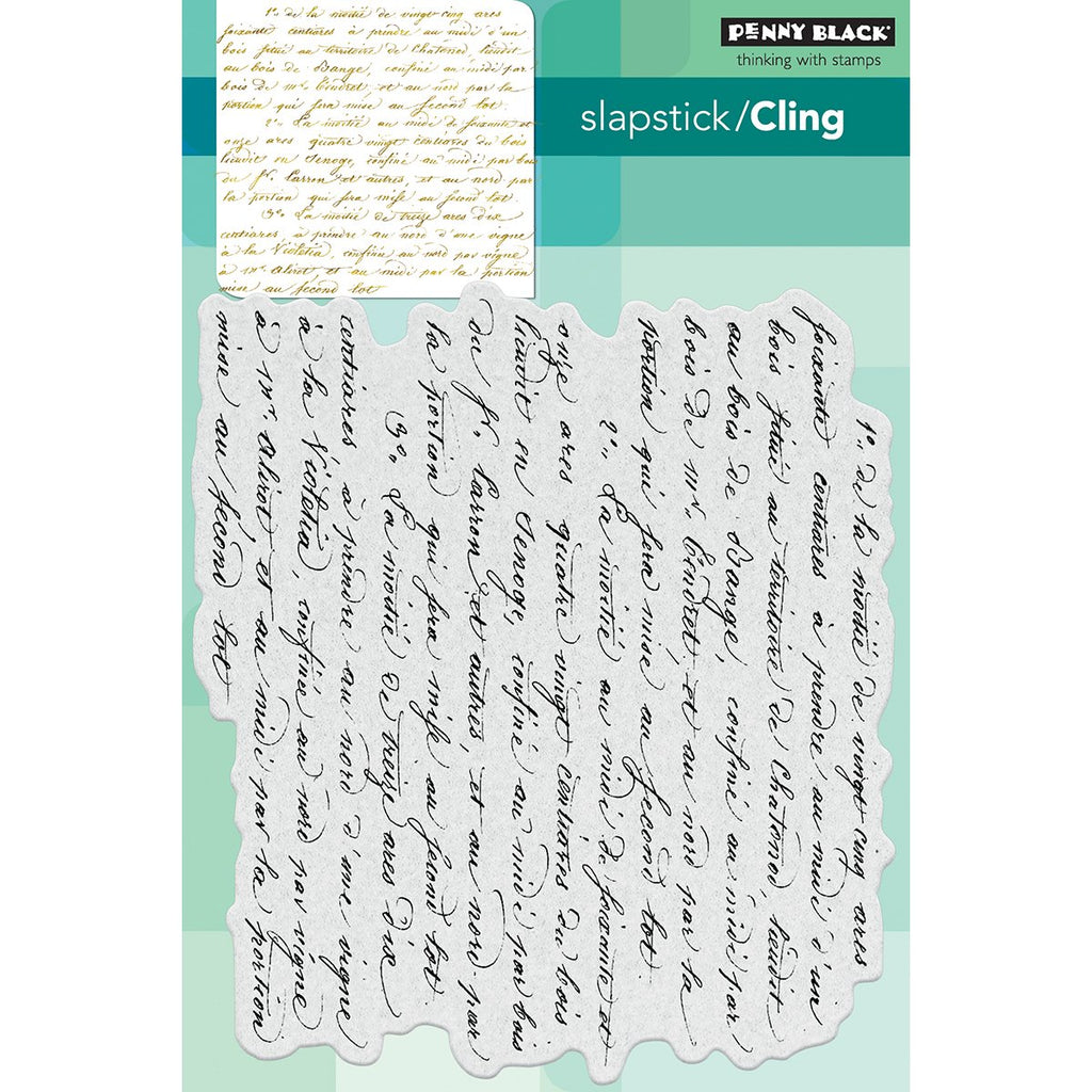 Penny Black Cling Stamp 5"X5.5"-Script