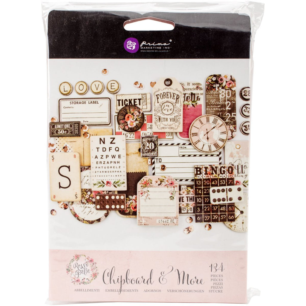 Prima Marketing 586973 Chipboard & More - Rossibelle