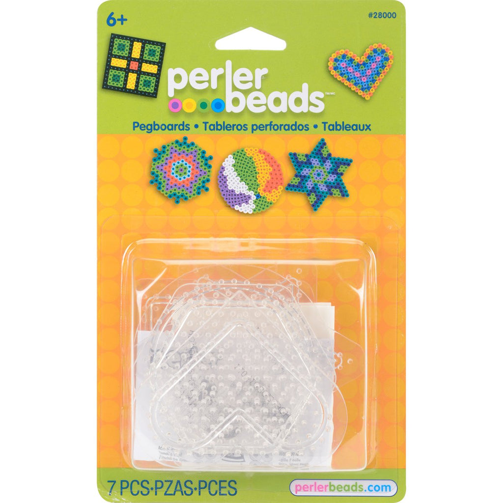 Perler Assorted Perler Fun Fusion Pegboards, Clear, 5-Pack
