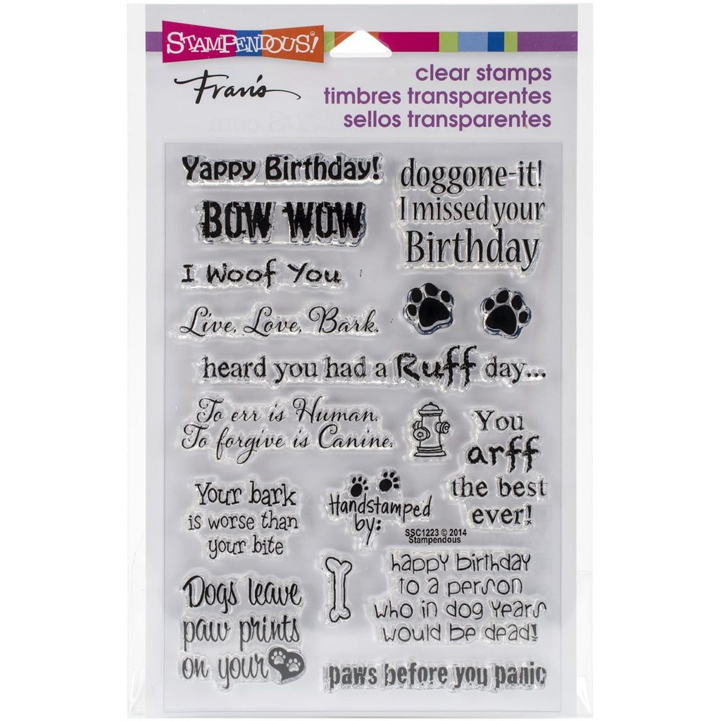 STAMPENDOUS CLEAR STAMPS, DOG SAYINGS