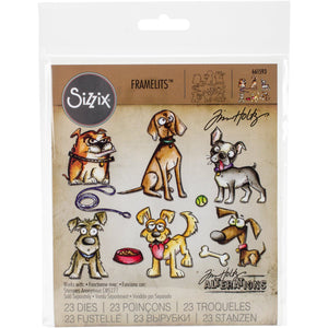 Sizzix Doodlebug SIZ661593 THoltz Framelits Die Crazy Dogs