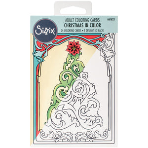 Sizzix 661633 Christmas Coloring Cards by Jen Long
