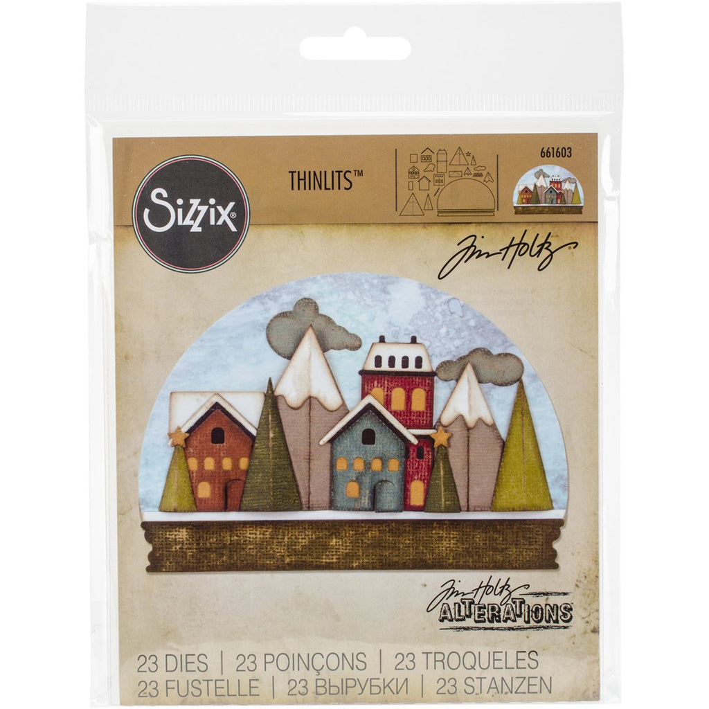 Sizzix 661603 Thinlits Die Set, Snowglobe by Tim Holtz (21-Pack),,