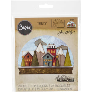 Sizzix 661603 Thinlits Die Set, Snowglobe by Tim Holtz (21-Pack),,