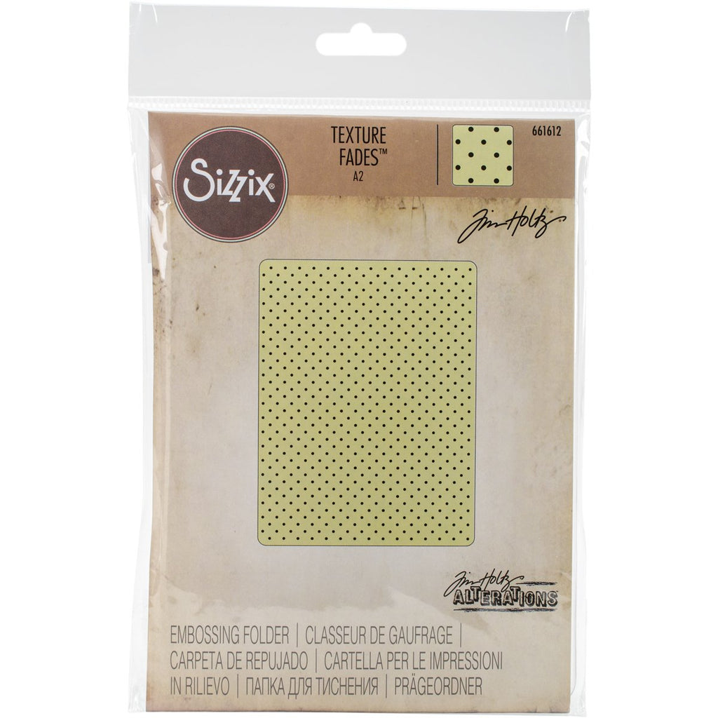 Sizzix 661612 Texture Fades Embossing Folder, Tiny Dots by Tim Holtz