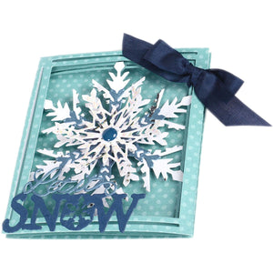 Sizzix 661555 Thinlits Die Set, Tri-Fold Card, Snowflake by Lindsey Serata (8-Pack),,