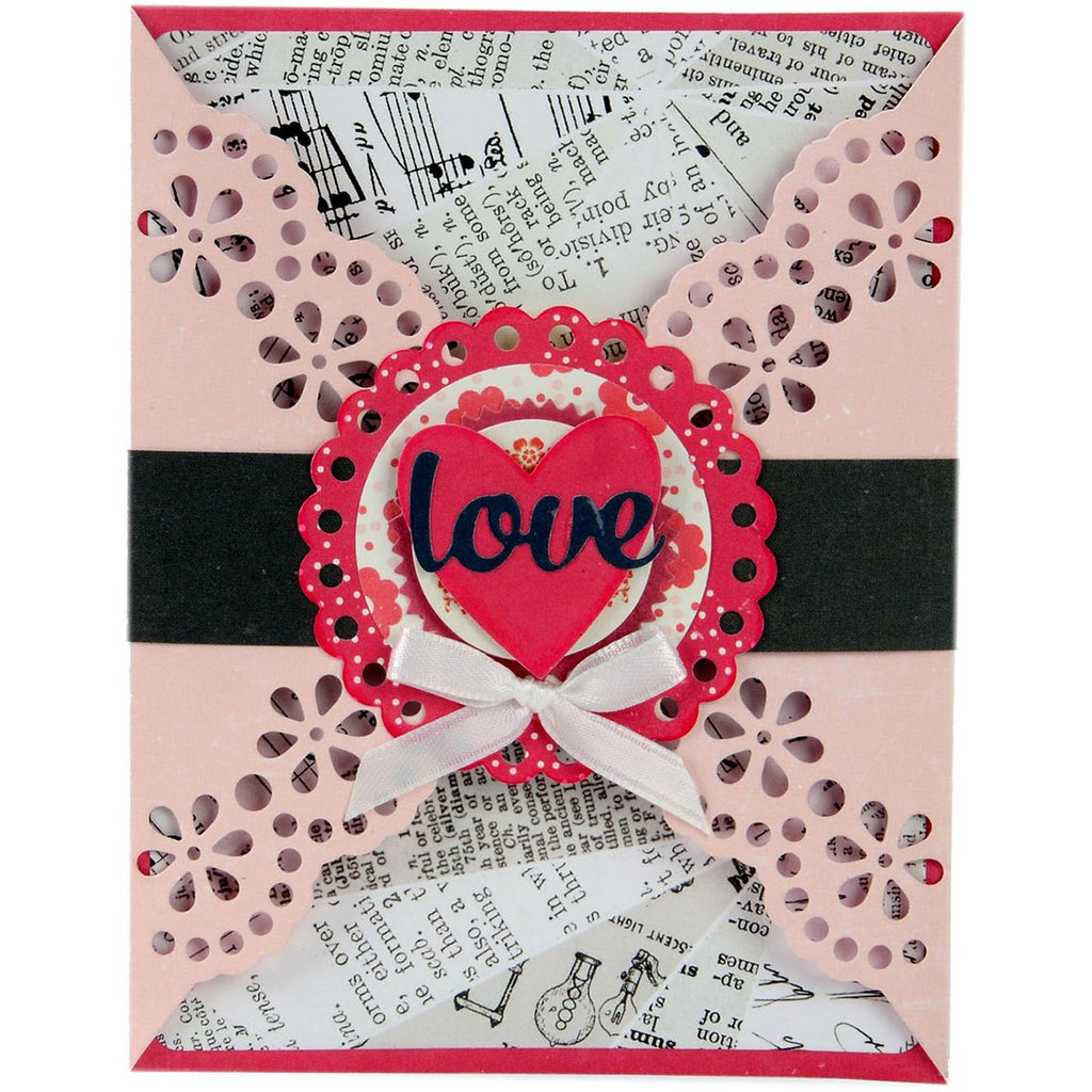 Sizzix 661391 Thinlits Die Set, Gatefold Card, Lace by Lori Whitlock (11-Pack),,