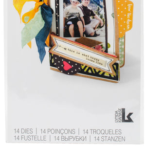Sizzix 661396 Thinlits Die Set, Mini Album by Lynda Kanase (14-Pack),,