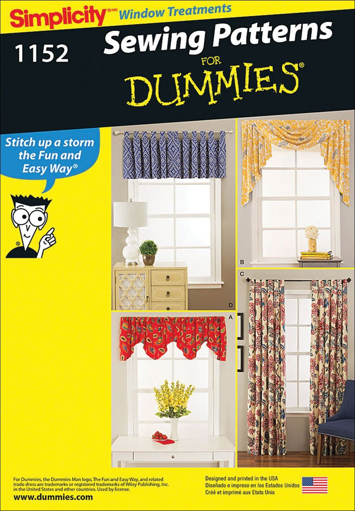 Simplicity Patterns US1152OS Window Treatments, OS (ONE SIZE)