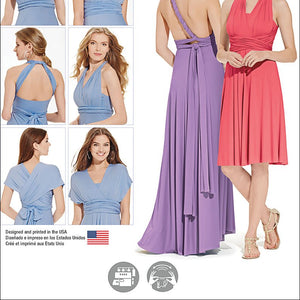 Simplicity Patterns US1154A Misses' Knit Wrap and Tie Dress, A (XXS-XS-S-M-L-XL-XXL)