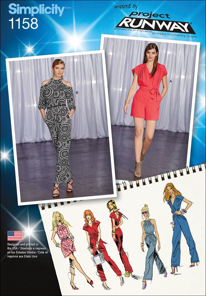Simplicity Patterns US1158D5 Misses Project Runway Jumpsuits, D5 (4-6-8-10-12)