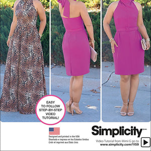 Simplicity Patterns US1159H5 Misses Dresses. Mimi G Style Collection, H5 (6-8-10-12-14)