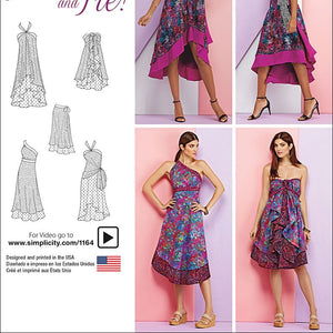 Simplicity Patterns US1164A Misses' Double Layer Wrap Skirt, A (XS-S-M-L-XL)