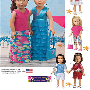 Simplicity Patterns 18"-Inch US1178OS Modern Clothes for Doll, OS (ONE SIZE)