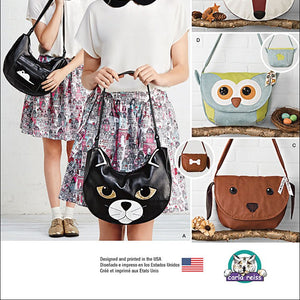 Simplicity Patterns US1181OS Animal Bags, OS (ONE SIZE)