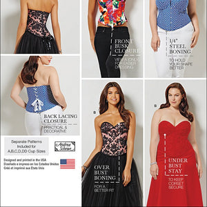 Simplicity Patterns US1183BB Misses' and Plus Size Corsets, BB (20W-28W)