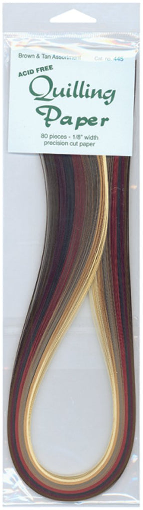 Quilling Paper 1/8" 80/Pkg-Brown/Tan (8 Colors)