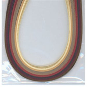 Quilling Paper 1/8" 80/Pkg-Brown/Tan (8 Colors)