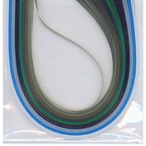 Quilling Paper 1/8" 80/Pkg-Blue/Green (8 Colors)