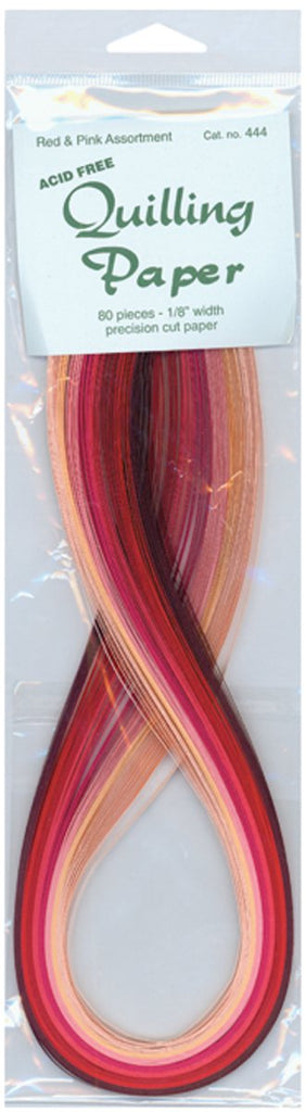 Quilling Paper 1/8" 80/Pkg-Red/Pink (8 Colors)
