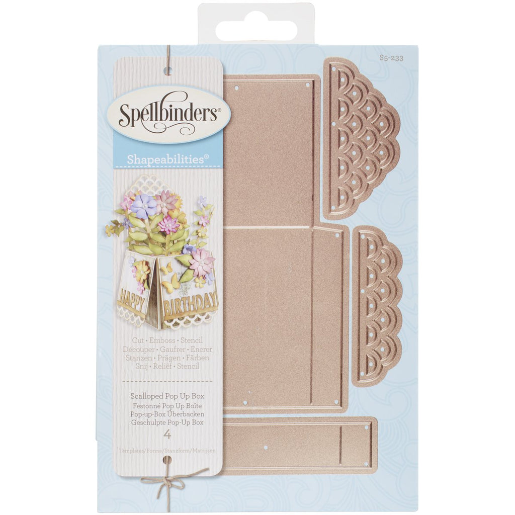 Spellbinders Shapeabilities Pop Up Box Embellishment, Scalloped-S5-233