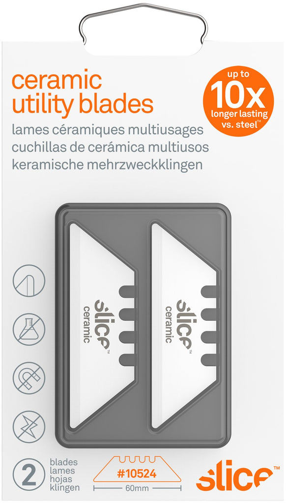 Slice 10524 Utility Knife Blade Replacement, Ceramic Never Rusts & Stays Sharp up to 10x Longer Than Steel