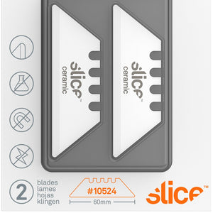 Slice 10524 Utility Knife Blade Replacement, Ceramic Never Rusts & Stays Sharp up to 10x Longer Than Steel
