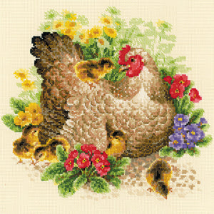 Riolis Hen 14 Count Cross Stitch Kit, 11.75 x 11.75"