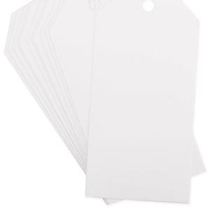 Quilled Creations Gift/Cardstock Tags, White, 12 Per Package