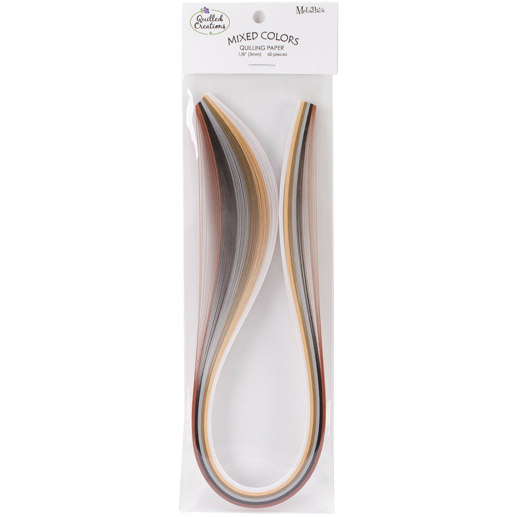 Quilled Creations Quilling Paper, 1/8-Inch, Metallic, 60 Per Package